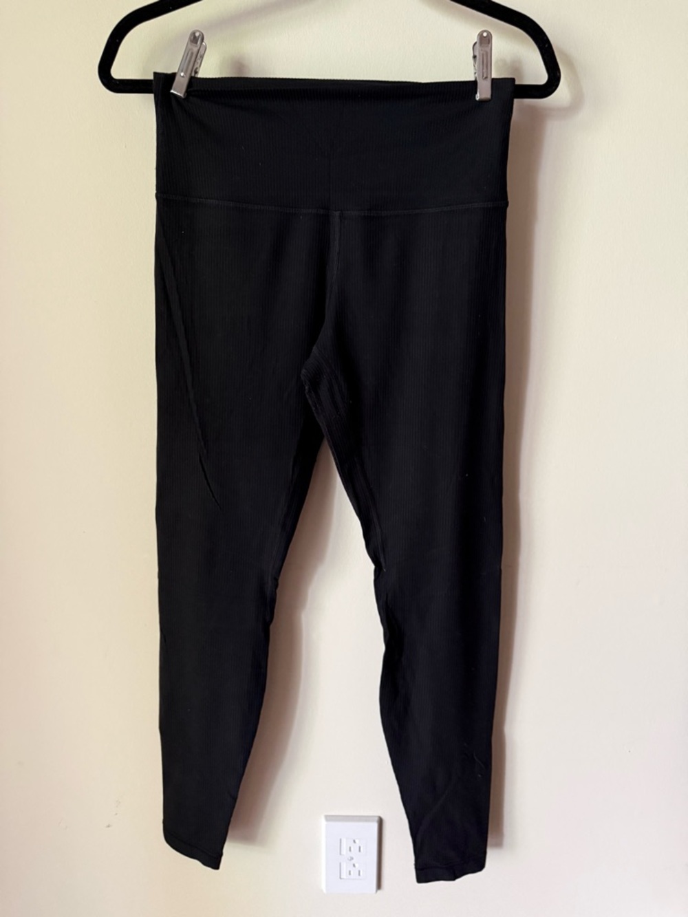 lululemon athletica Black High-Rise Ribbed Leggings Size 8